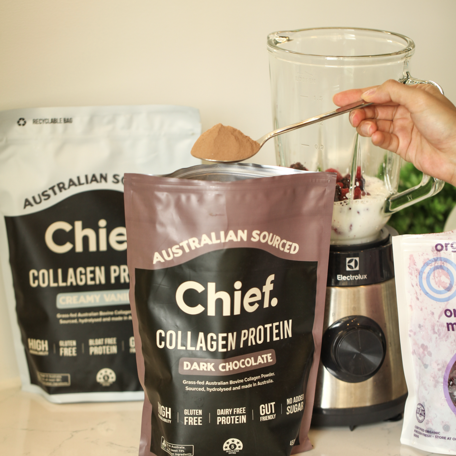 Grass-fed Collagen Protein Powder, Dark Chocolate - Chief